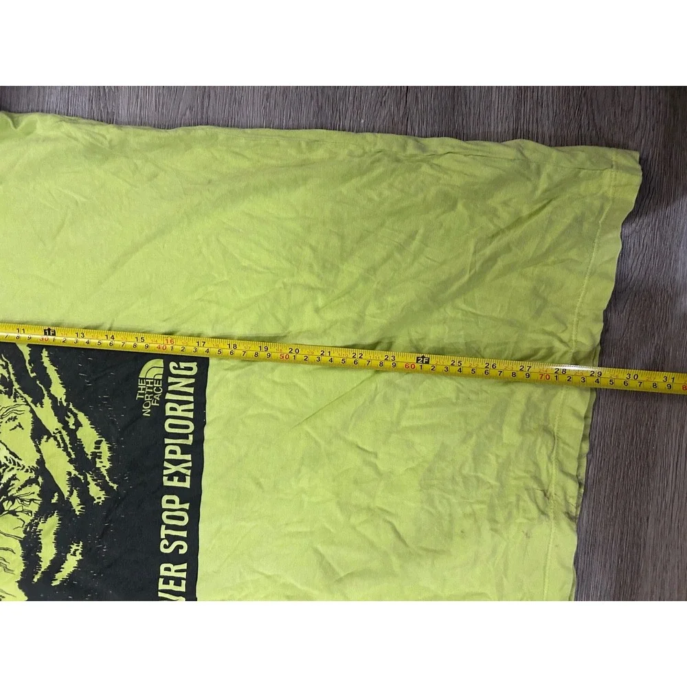 The North Face Mens XL Lime‎ Green Never Stop Exploring Mountain Graphic T-Shirt